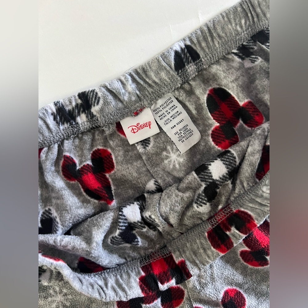 Women’s Gray and Red Mickey Mouse Pajama Pants - Picture 3 of 3